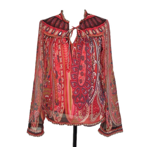 Vero Moda red boho blouse